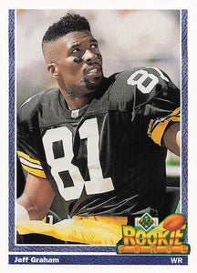 1991 Upper Deck Football Jeff Graham #616b Rookie