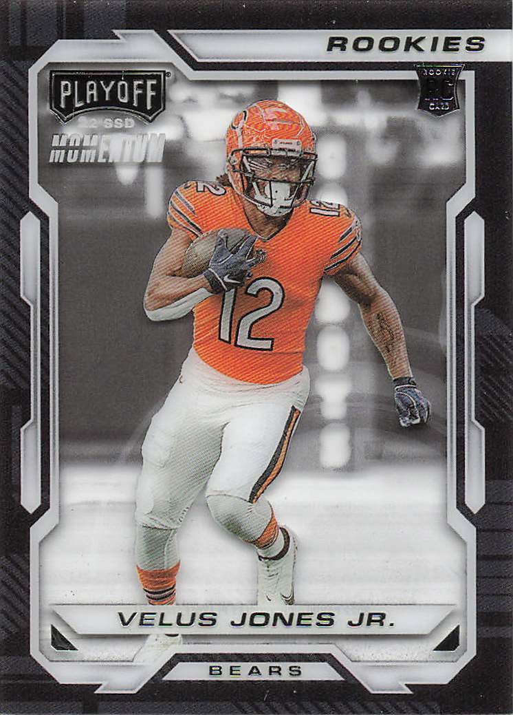 2022 Panini Chronicles Football Playoff Momentum Rookies Velus Jones Jr. #PMR-27