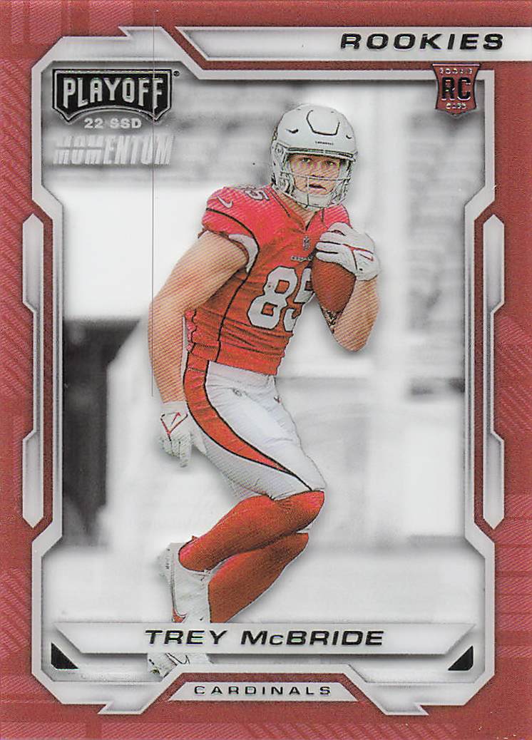 2022 Panini Chronicles Football Playoff Momentum Rookies Trey McBride #PMR-34
