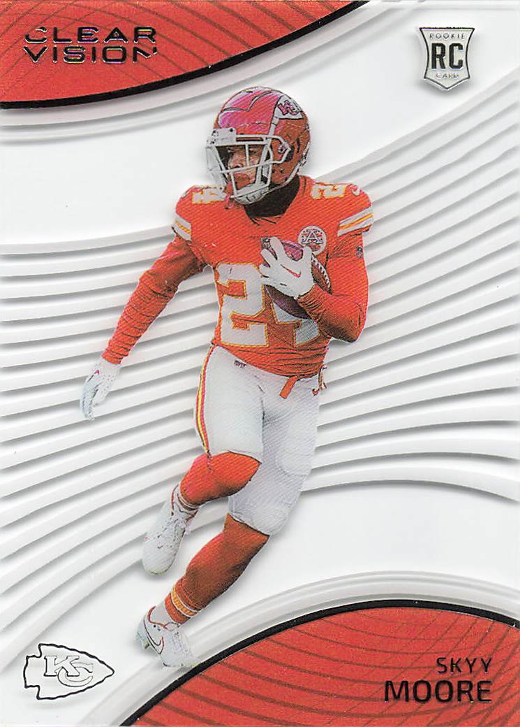 2022 Panini Chronicles Football Clear Vision Rookies Skyy Moore #CVR-21