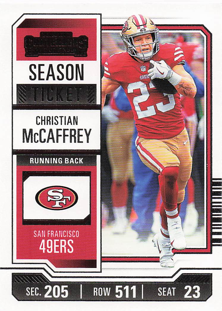 2023 Panini Contenders Football Season Ticket Retail Christian McCaffrey #87