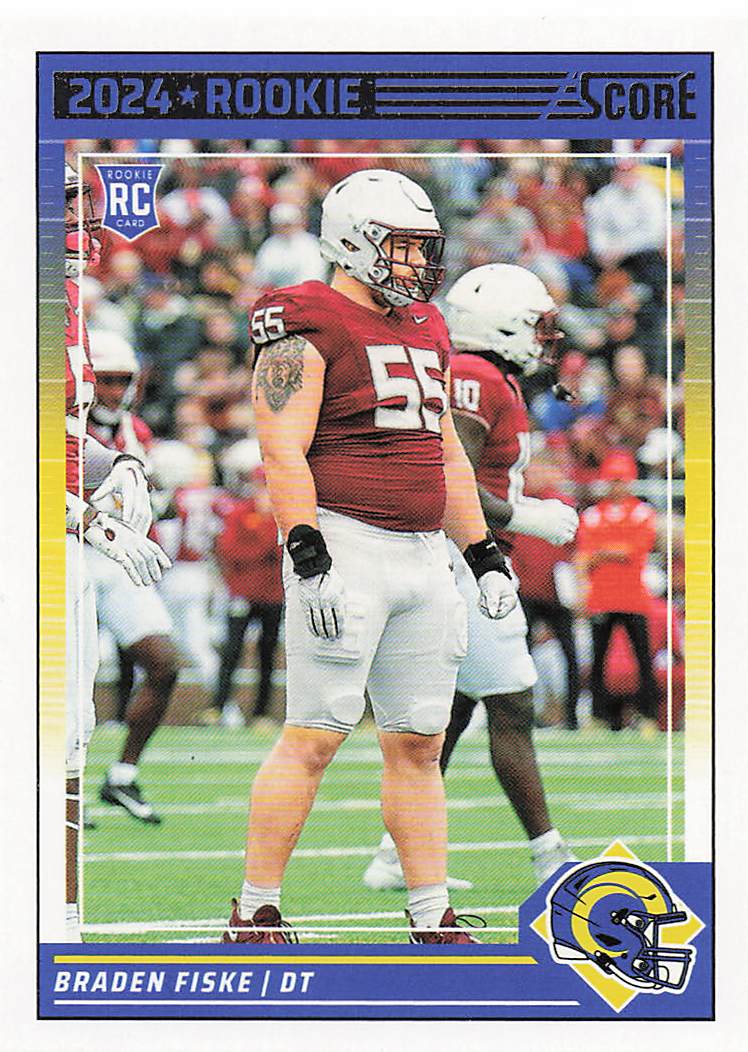 2024 Score Football Braden Fiske #325 Rookie