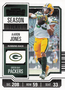 2023 Panini Contenders Football Season Ticket Retail Aaron Jones #36