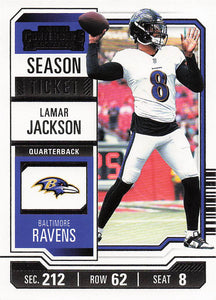 2023 Panini Contenders Football Season Ticket Retail Lamar Jackson #9