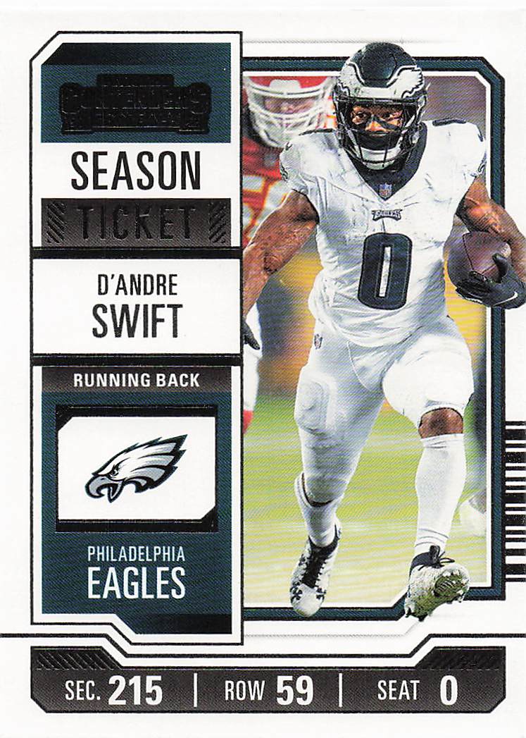 2023 Panini Contenders Football Season Ticket Retail D'Andre Swift #78