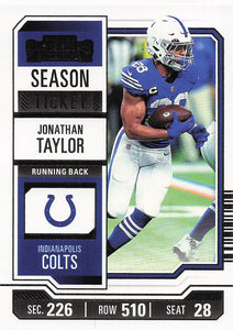 2023 Panini Contenders Football Season Ticket Retail Jonathan Taylor #43
