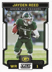 2023 Score Football Jayden Reed #363 Rookie