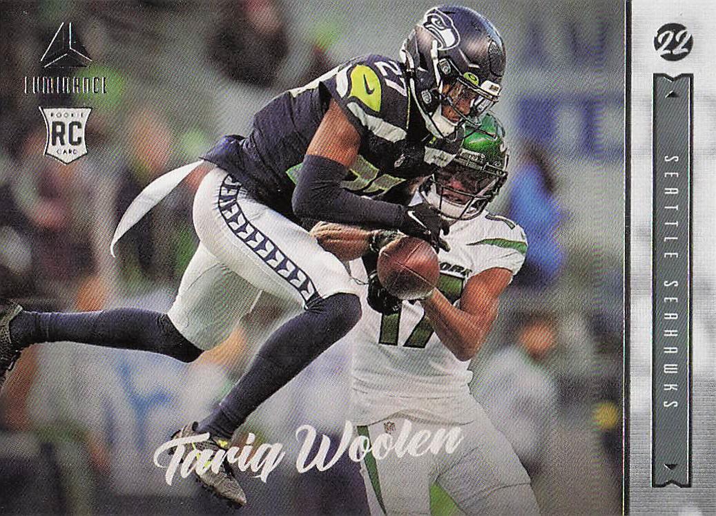 2022 Panini Chronicles Football Luminance Update Rookies Teal Tariq Woolen #225