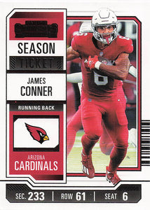 2023 Panini Contenders Football Season Ticket Retail James Conner #2