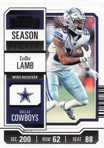 2023 Panini Contenders Football Season Ticket Retail CeeDee Lamb #27