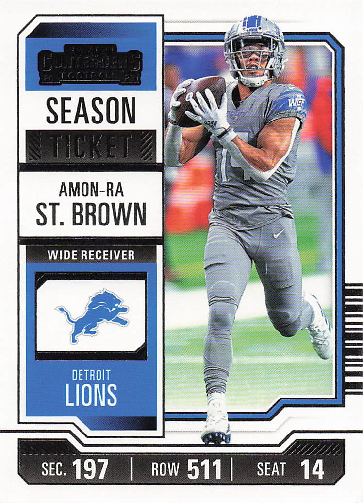 2023 Panini Contenders Football Season Ticket Retail Amon-Ra St. Brown #34