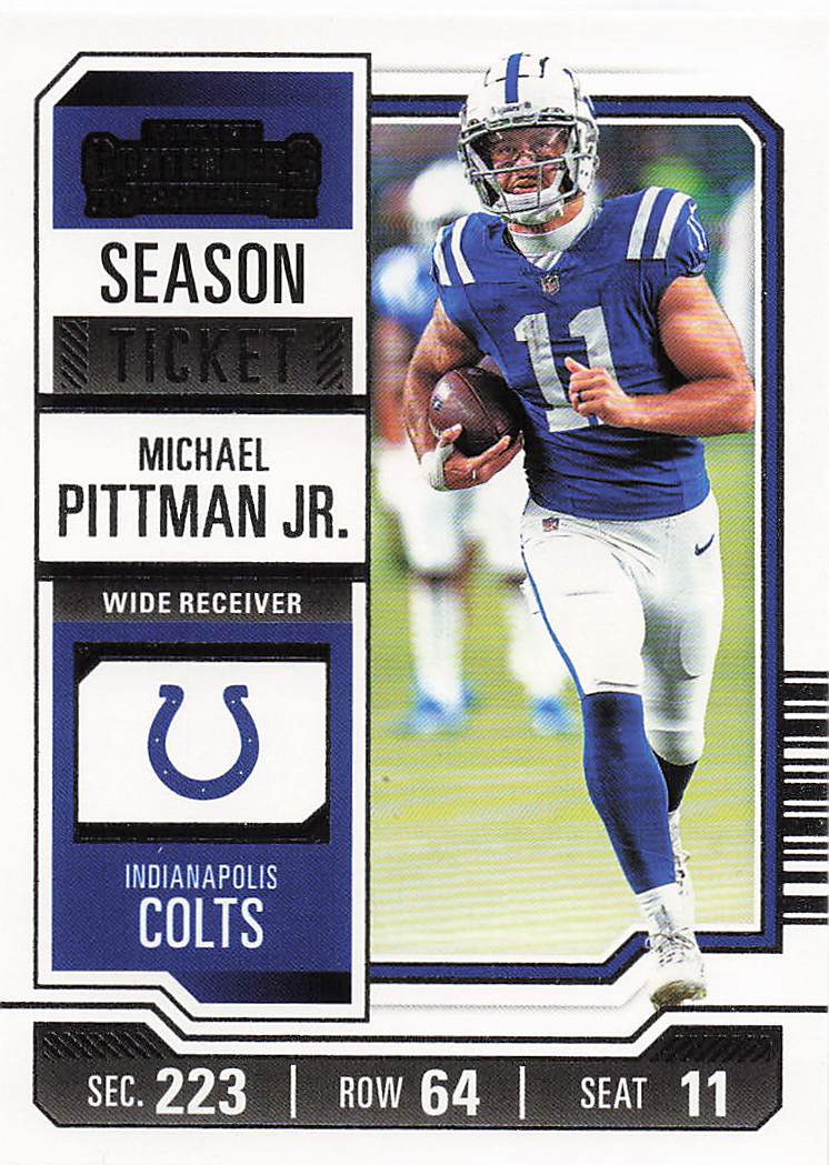 2023 Panini Contenders Football Season Ticket Retail Michael Pittman Jr. #44