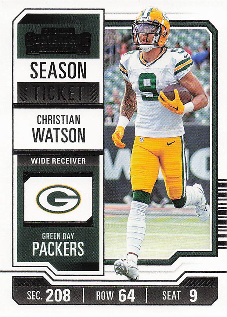 2023 Panini Contenders Football Season Ticket Retail Christian Watson #37