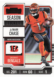 2023 Panini Contenders Football Season Ticket Retail Ja'Marr Chase #21