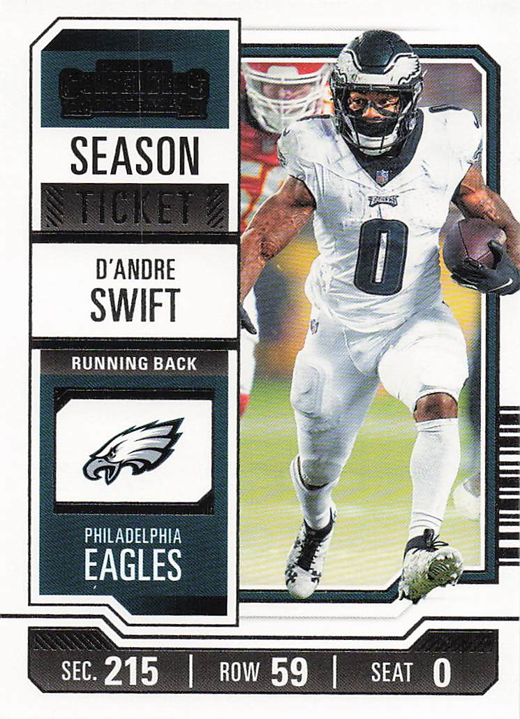 2023 Panini Contenders Football Season Ticket Retail D'Andre Swift #78