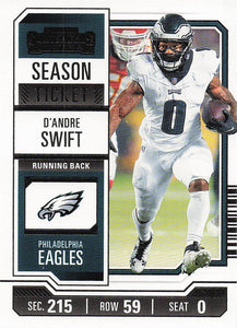 2023 Panini Contenders Football Season Ticket Retail D'Andre Swift #78