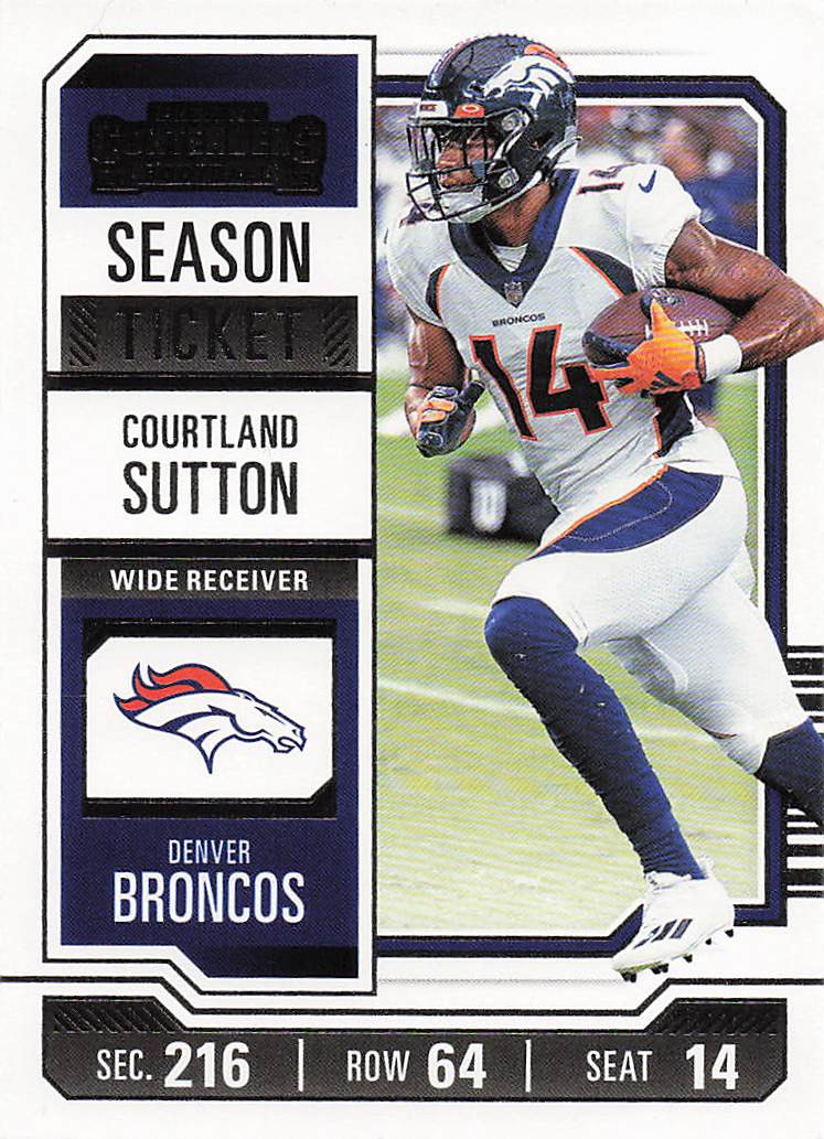 2023 Panini Contenders Football Season Ticket Retail Courtland Sutton #30