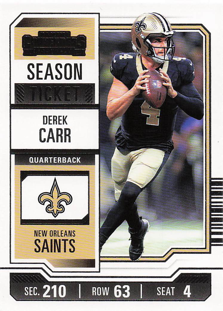 2023 Panini Contenders Football Season Ticket Retail Derek Carr #72