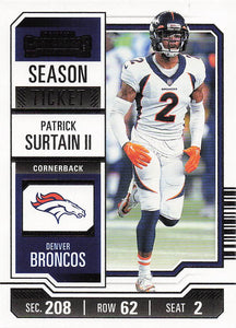 2023 Panini Contenders Football Season Ticket Retail Patrick Surtain II #31