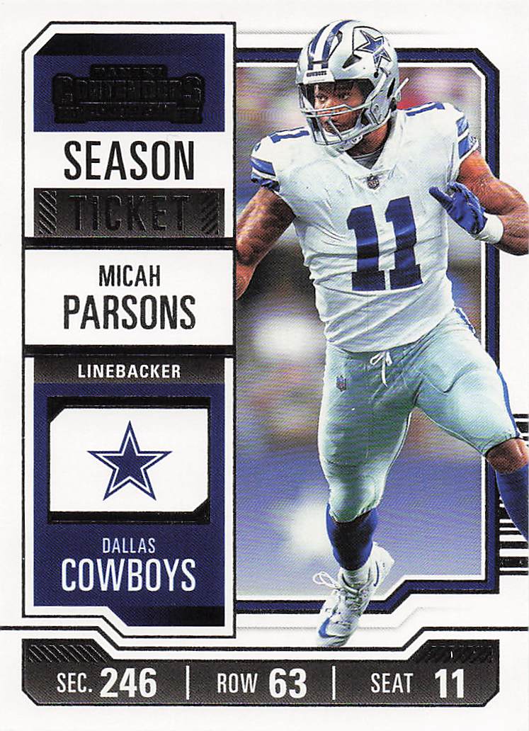 2023 Panini Contenders Football Season Ticket Retail Micah Parsons #29