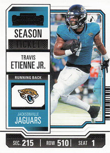 2023 Panini Contenders Football Season Ticket Retail Travis Etienne Jr. #47