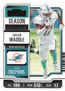 2023 Panini Contenders Football Season Ticket Retail Jaylen Waddle #63