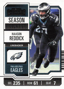 2023 Panini Contenders Football Haason Reddick #80