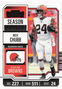 2023 Panini Contenders Football Nick Chubb #26