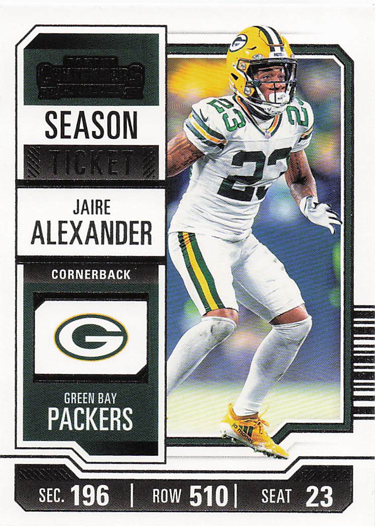 2023 Panini Contenders Football Season Ticket Retail Jaire Alexander #38