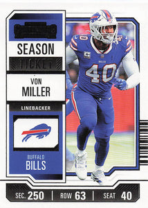 2023 Panini Contenders Football Season Ticket Retail Von Miller #13