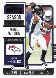 2023 Panini Contenders Football Season Ticket Retail Russell Wilson #32