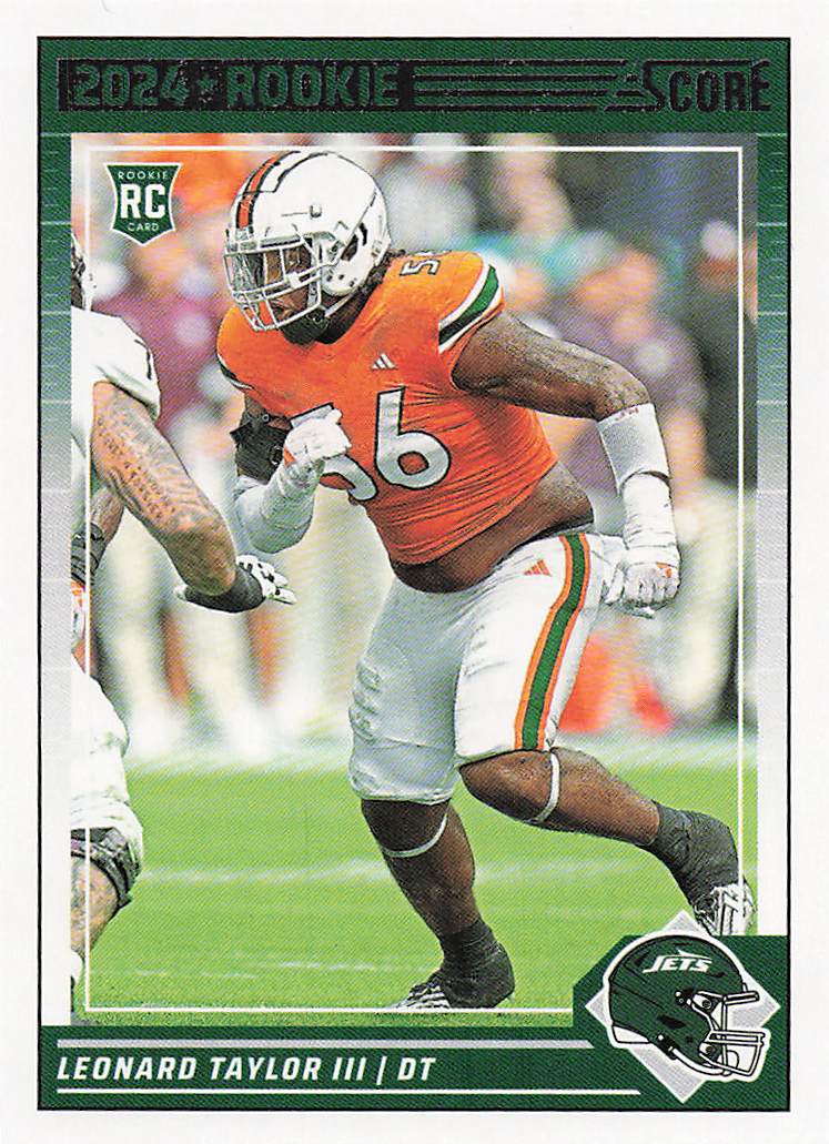 2024 Score Football Leonard Taylor III #396 Rookie