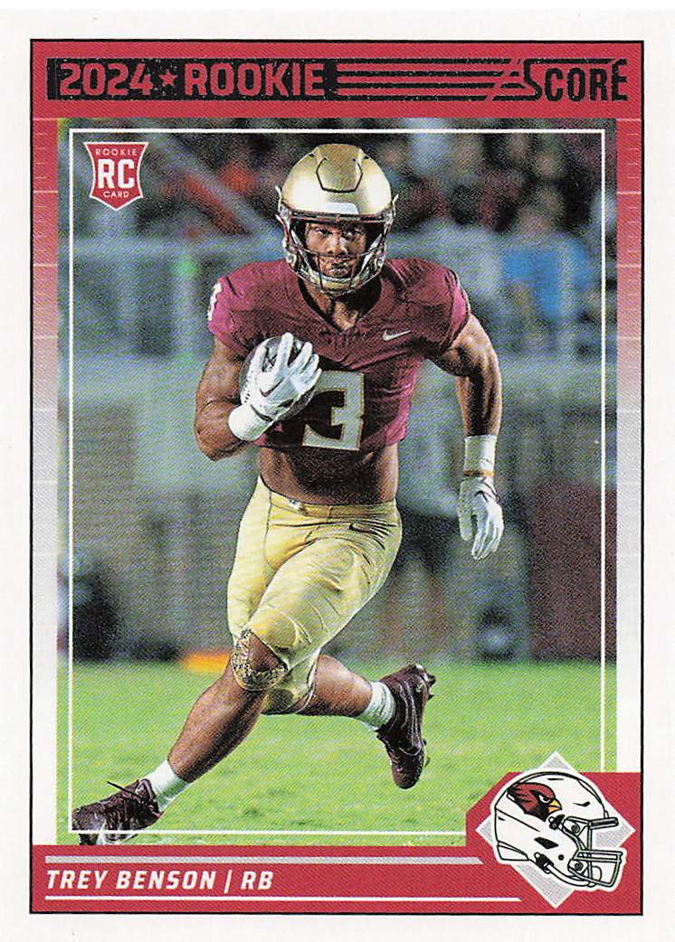 2024 Score Football Trey Benson #354 Rookie