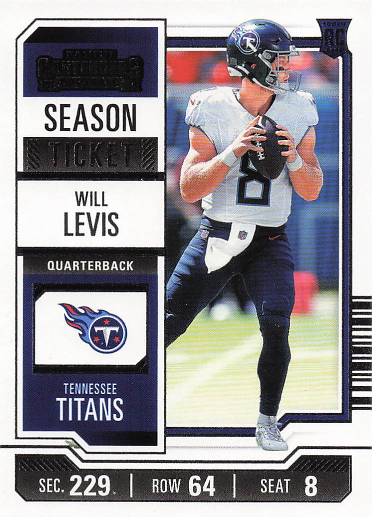 2023 Panini Contenders Football Season Ticket Retail Will Levis #97 Rookie