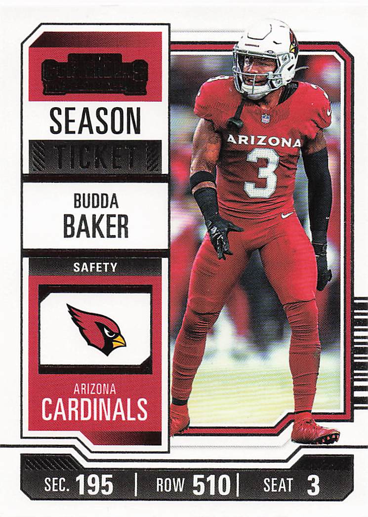 2023 Panini Contenders Football Season Ticket Retail Budda Baker #1