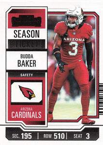 2023 Panini Contenders Football Season Ticket Retail Budda Baker #1