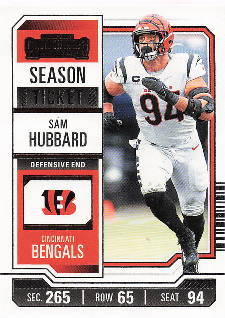 2023 Panini Contenders Football Season Ticket Retail Sam Hubbard #23