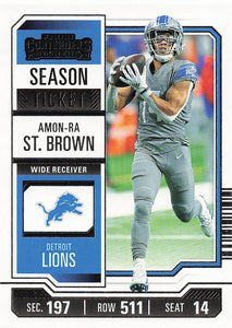 2023 Panini Contenders Football Season Ticket Retail Amon-Ra St. Brown #34