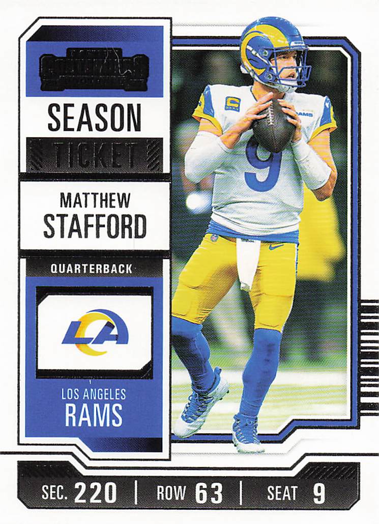 2023 Panini Contenders Football Season Ticket Retail Matthew Stafford #62