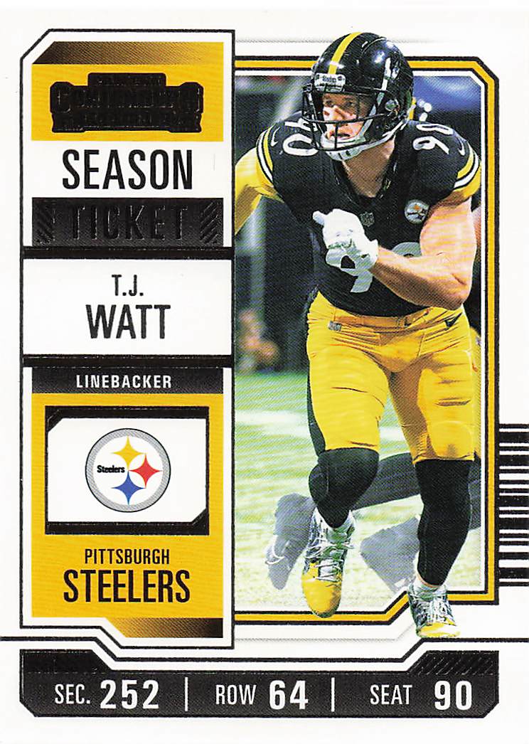 2023 Panini Contenders Football Season Ticket Retail T.J. Watt #85