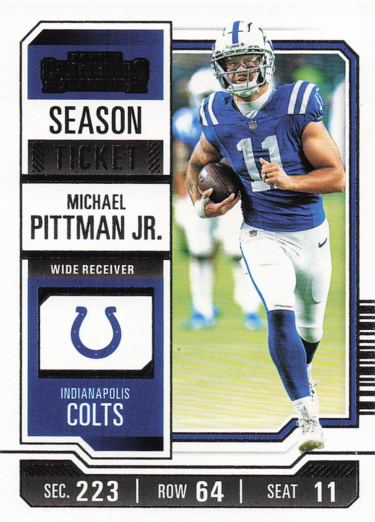 2023 Panini Contenders Football Season Ticket Retail Michael Pittman Jr. #44