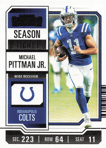 2023 Panini Contenders Football Season Ticket Retail Michael Pittman Jr. #44