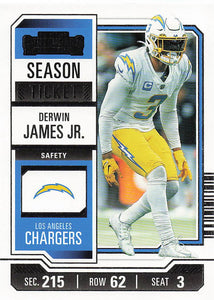 2023 Panini Contenders Football Season Ticket Retail Derwin James Jr. #57