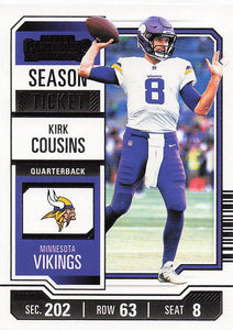 2023 Panini Contenders Football Kirk Cousins #68
