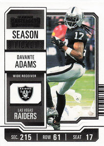 2023 Panini Contenders Football Season Ticket Retail Davante Adams #53
