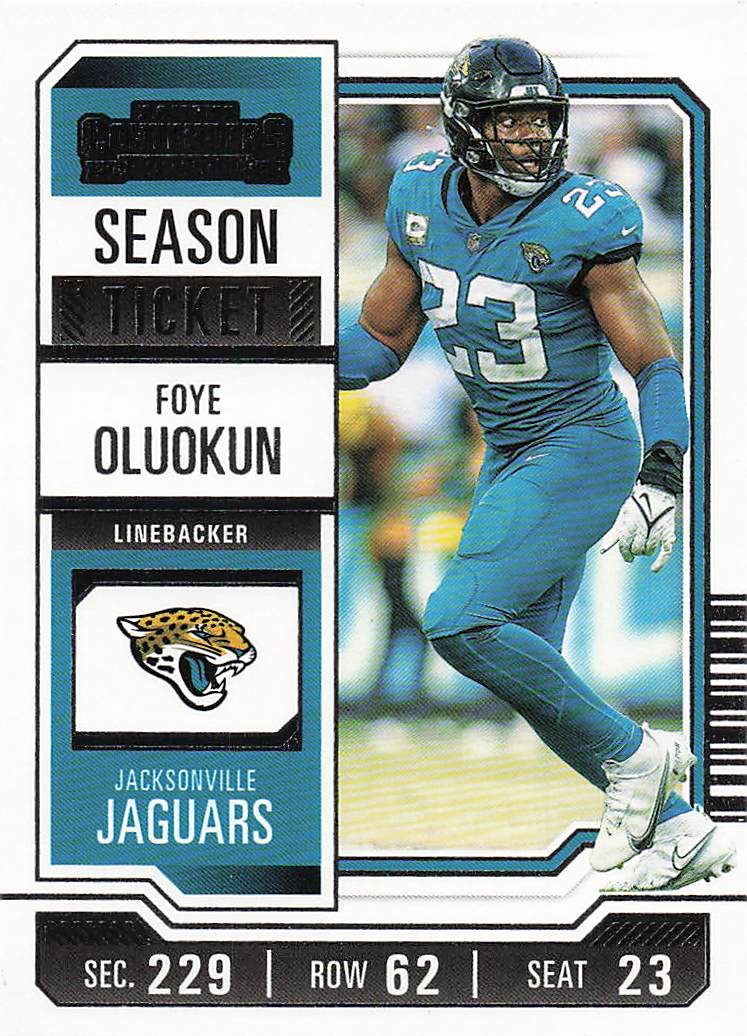 2023 Panini Contenders Football Season Ticket Retail Foye Oluokun #46