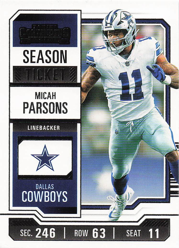 2023 Panini Contenders Football Season Ticket Retail Micah Parsons #29