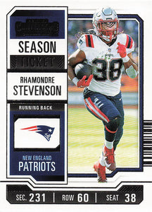 2023 Panini Contenders Football Rhamondre Stevenson #71