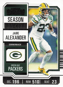 2023 Panini Contenders Football Season Ticket Retail Jaire Alexander #38