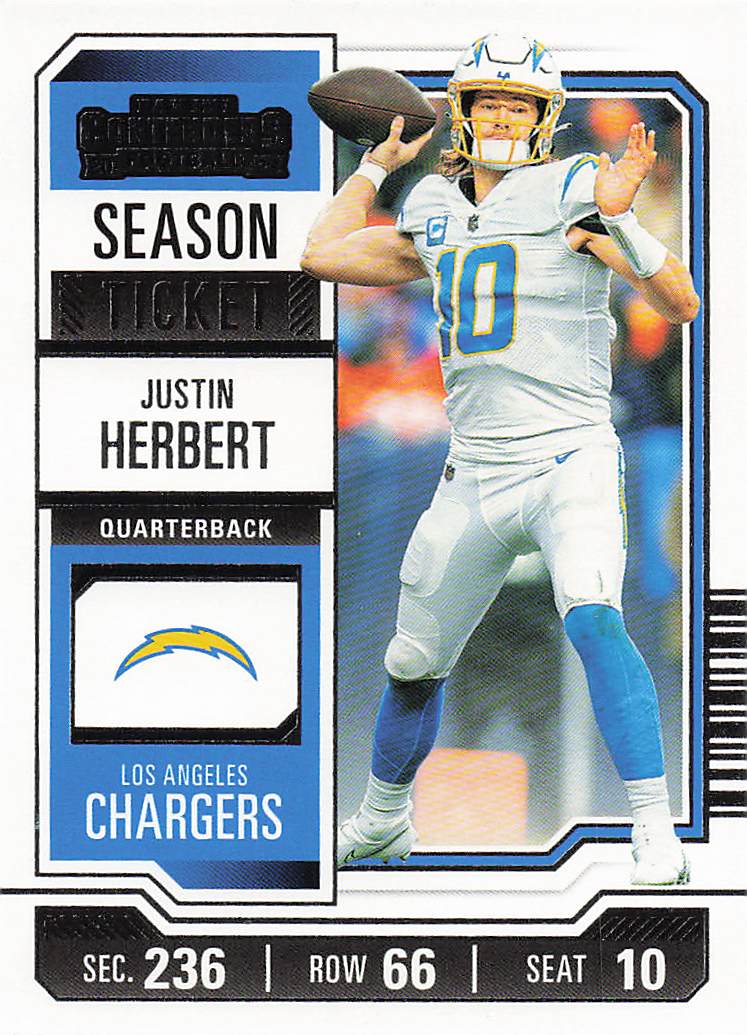 2023 Panini Contenders Football Season Ticket Retail Justin Herbert #59